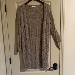 NEW Taupe Open Knit Cardigan